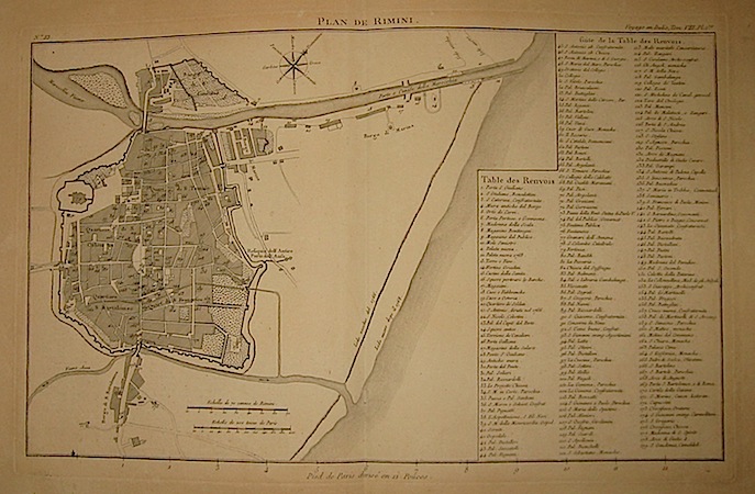 Lalande (de) Joseph Jerome Plan de Rimini 1790 Parigi